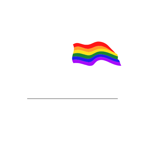 Selo "Terreiro LGBTQIA+ Friendly" em fundo transparente
