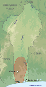 Mapa do Daomé